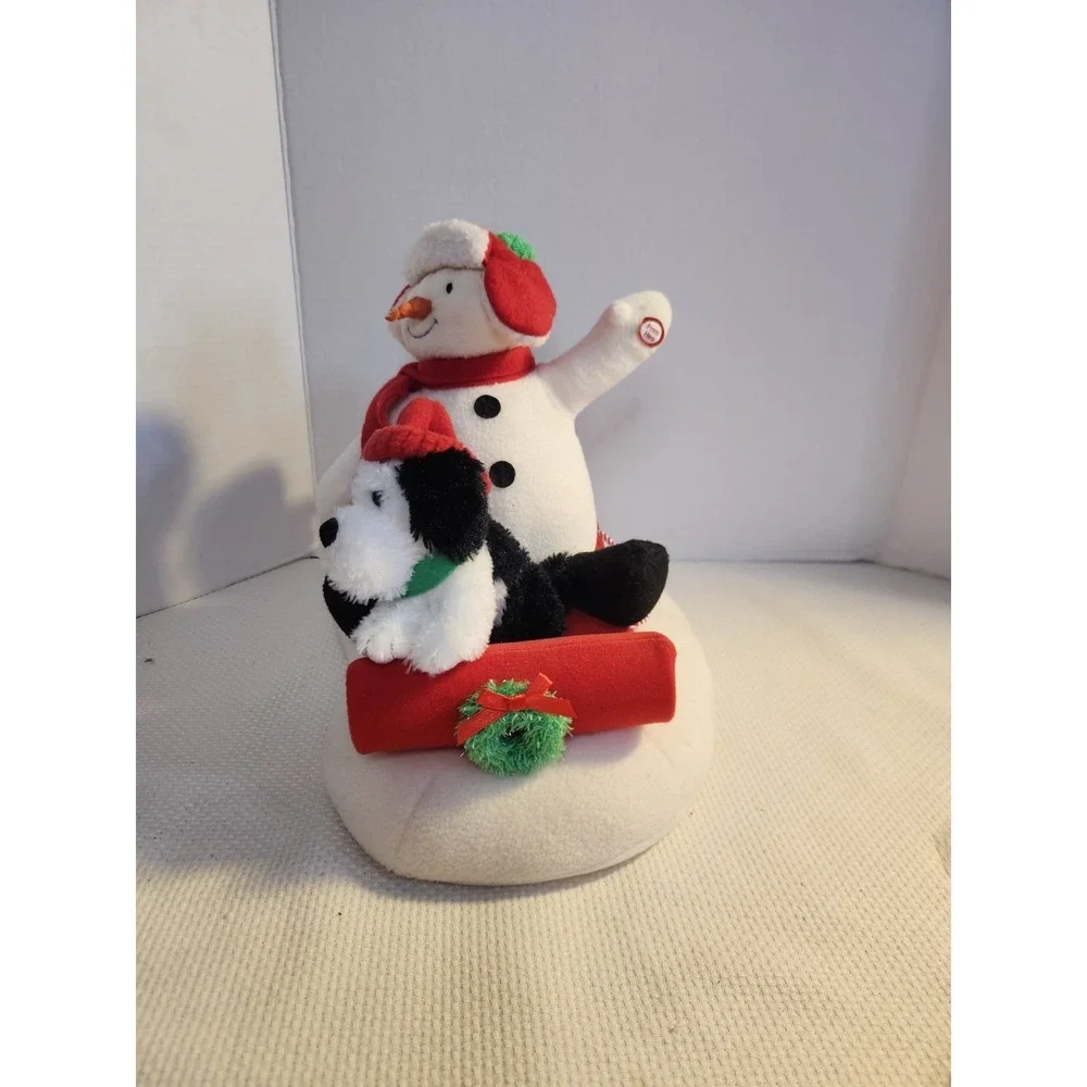 2007 Hallmark Jingle Pals Animated Musical Plush Snowman Penguin Dog Tested Work